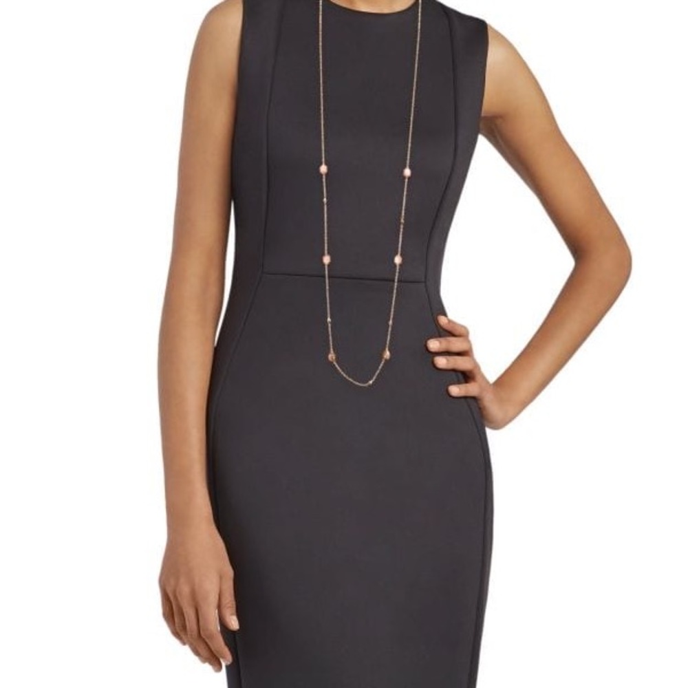 NWT Kendra Scott Rose Gold Tina long station Necklace mother of pearl pink